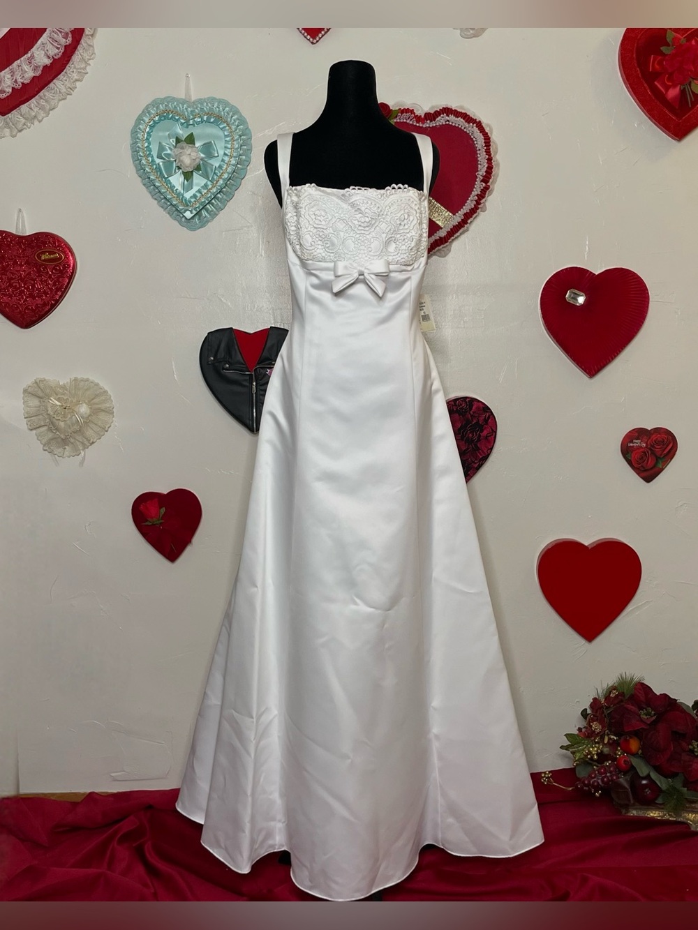 NWT JESSICA MCCLINTOCK WHITE LACE PRINCESS STYLE DEADSTOCK WEDDING DRESS SZ 12
